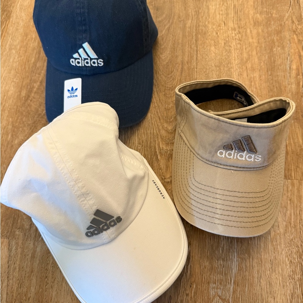 Adidas Cap and Visor Trio - Navy, White, Beige